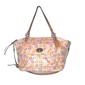 COACH Leah Signature Op Art Tote Bag Y2K